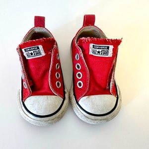 Baby Converse All Stars- Red, used condition